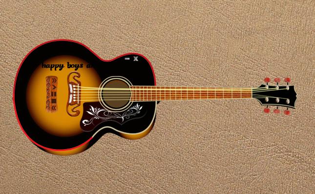 backcountry guitar with vibrating strings